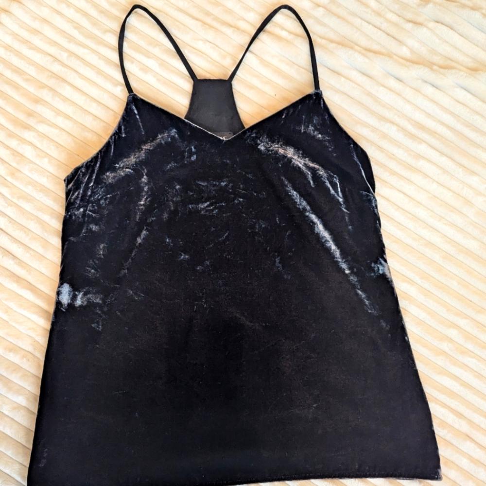 Banana Republic velvet tank xs black